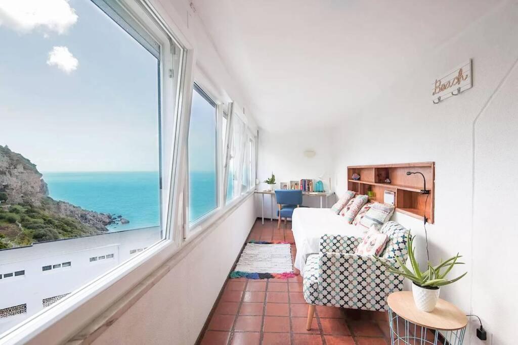 Ferienwohnung Estudio Vista Mar Com A/C E Acesso Privado A Praia Sesimbra Exterior foto