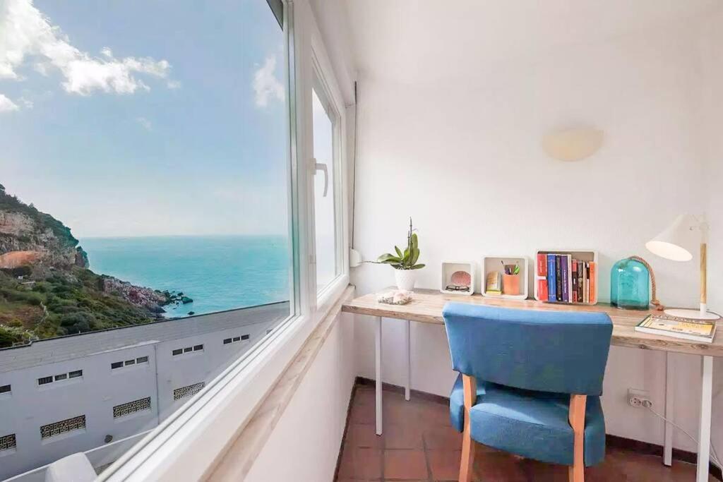 Ferienwohnung Estudio Vista Mar Com A/C E Acesso Privado A Praia Sesimbra Exterior foto
